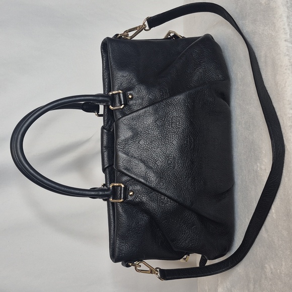 MCM Black Leather Handbag with Gold Accents - Picture 7 of 17